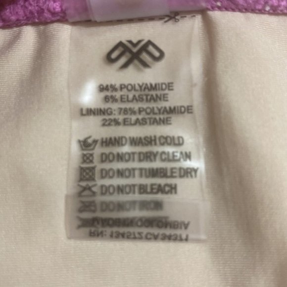 PILYQ Bikini Set; Ultra Violet Midi Ring Bralette Top & Pineapple Reef Full Bttm - Picture 7 of 8